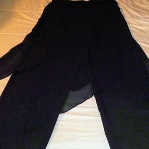 ASYMMETRIC SHEER EVENING WEAR PANTS